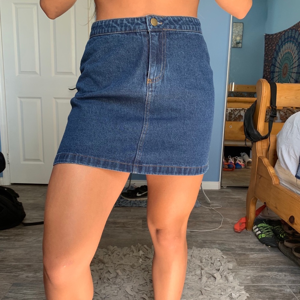 Mini jean skirt